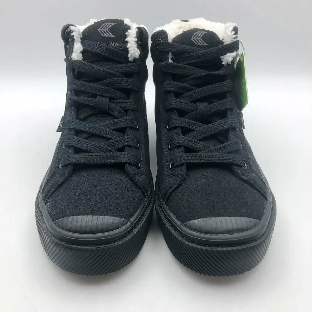 Cariuma OCA Therma High Sneaker Boots Mens 8 Womens 9.5 Black Suede NIB